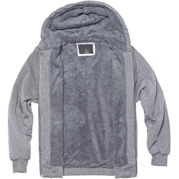 The Unbranded Brand Other - Heavyweight Sherpa Hoodie Thick Fleece Lined Full Zip Sweatshirts Jackets (XL)